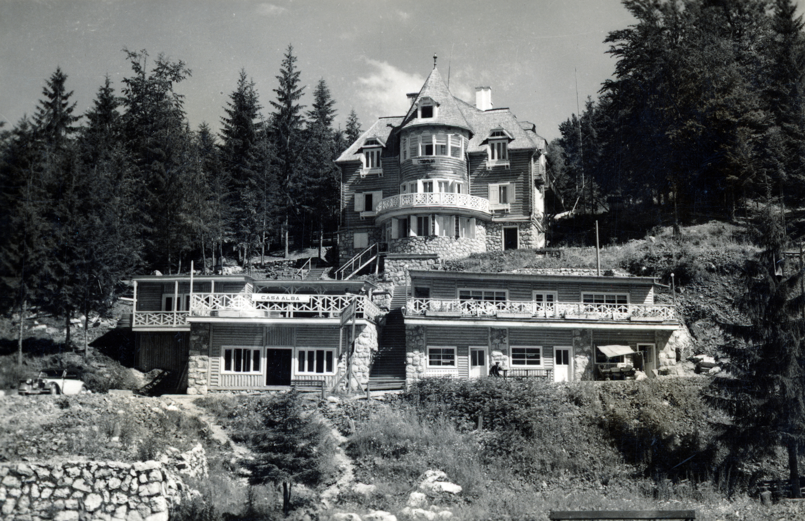 Romania,Transylvania, Gyilkosvölgyi telep, Casa Alba turistaszálló., 1954, Stuber Andrea, resort, Fortepan #229634