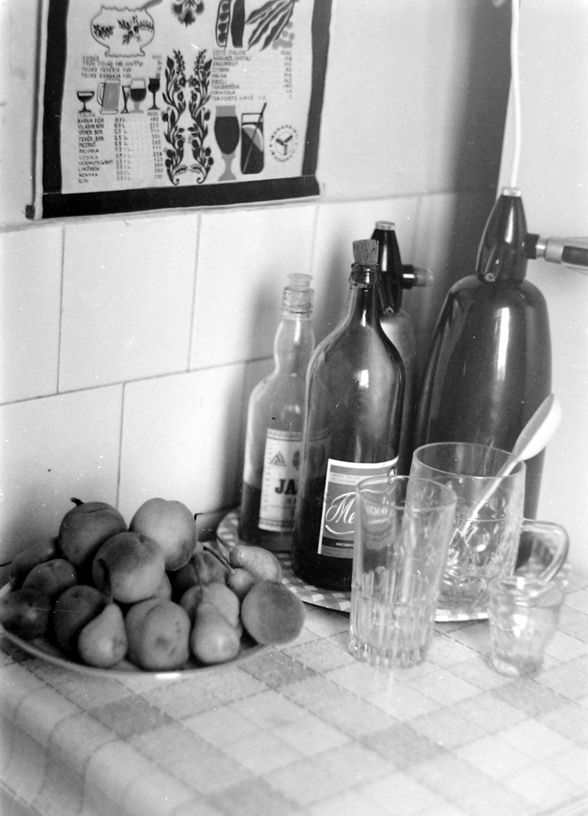 Hungary, 1979, Fortepan, auto siphon, meal, still life, fruit, syrup, Fortepan #2297