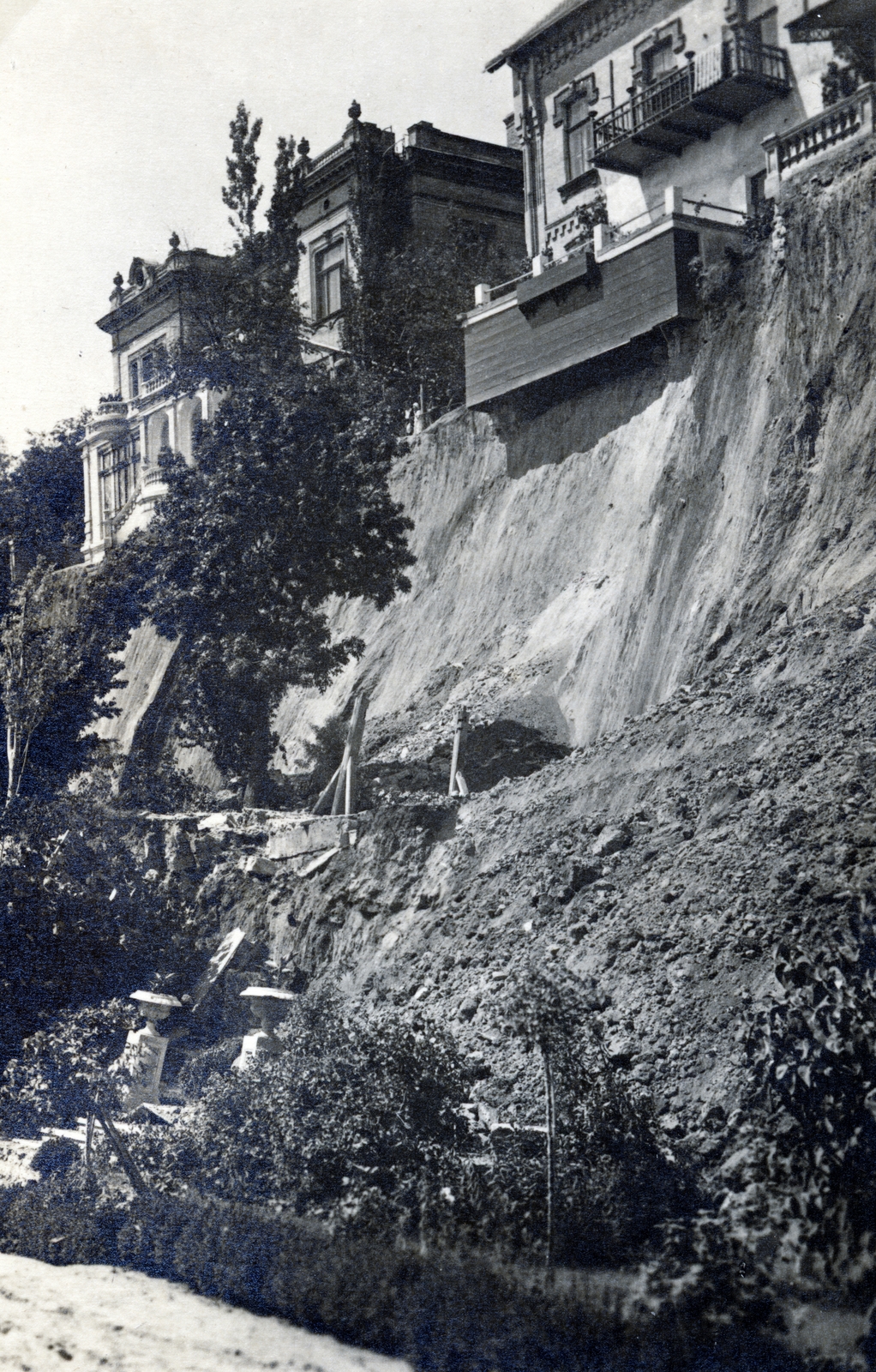 Ukraine, Odessa, Csornomorszka ulica, Földcsuszamlás a Lanzseronon., 1918, Czógler Gusztáv, Fortepan #229923