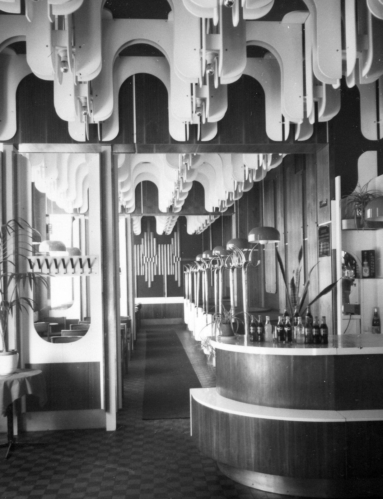 1977, Fortepan, hospitality, Márka-brand, restaurant, dropped ceiling, Fortepan #22993