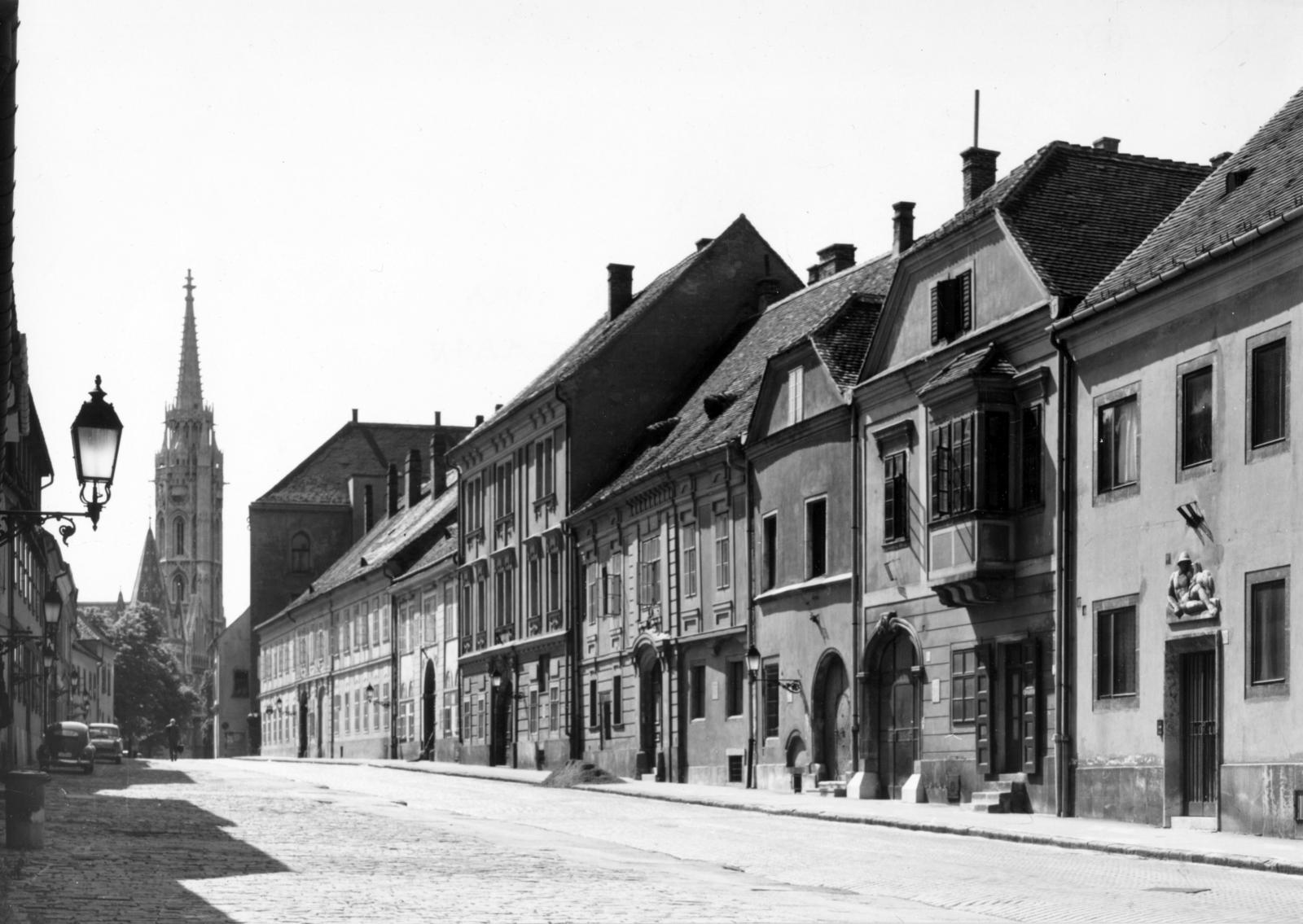 1965, Fortepan/Album087, enclosed balcony, street view, monument, Fortepan #230266