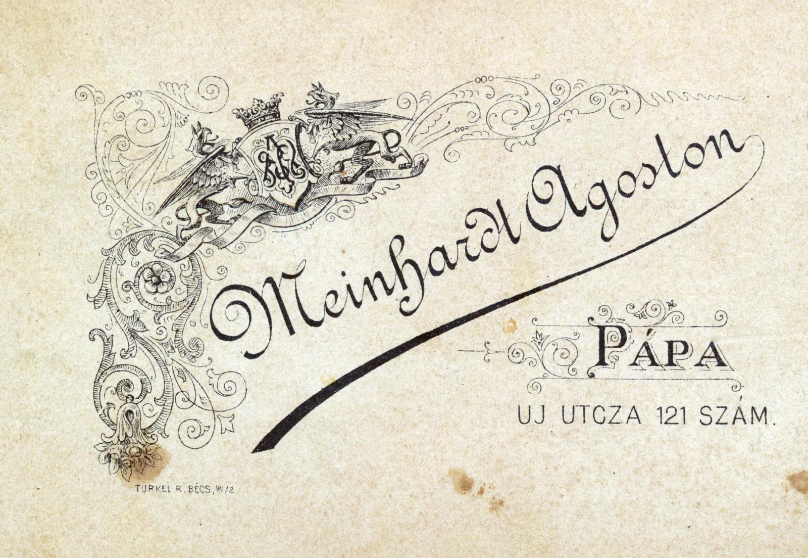 Pápa, 1900, Losonci Rita dr., verso, photographer, studio, Fortepan #230478
