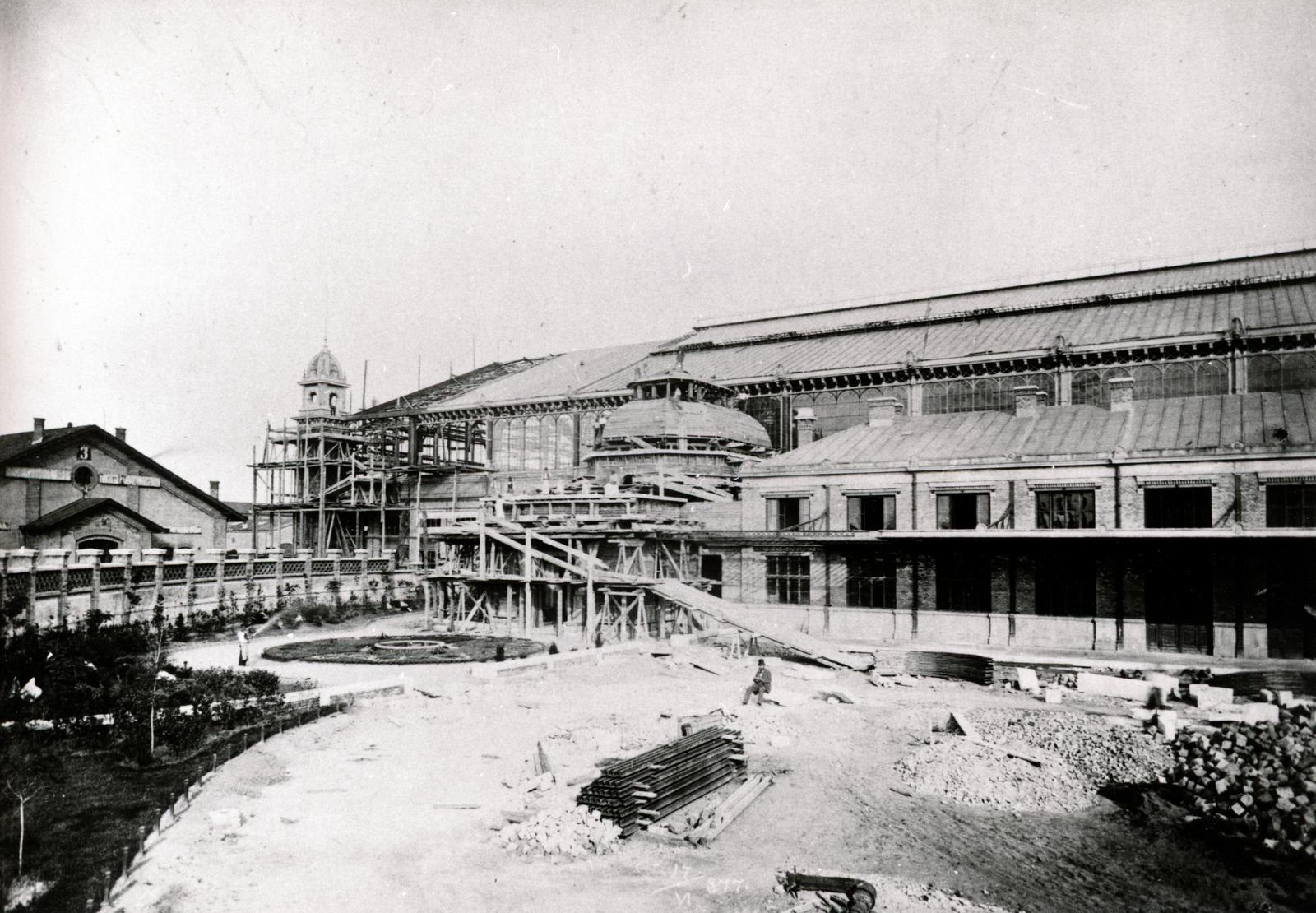 Magyarország, Budapest VI., a felvétel a Nyugati pályaudvar építése idején, 1875 - 1877 között készült., 1900, F. Dózsa Katalin, Budapest, Fortepan #230628