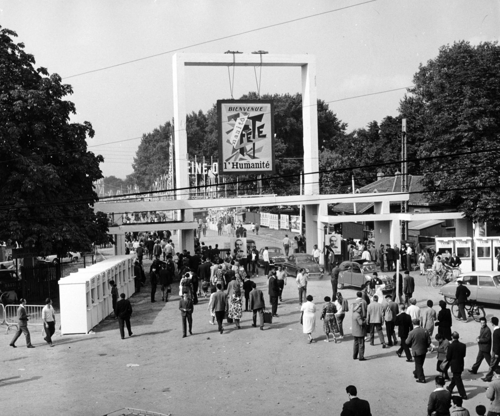 Franciaország, La Courneuve, a l'Humanité napilap szervezte éves ünnepség (Fête de l'Humanité) a sporttelepen., 1960, Pécsi család, Fortepan #230800