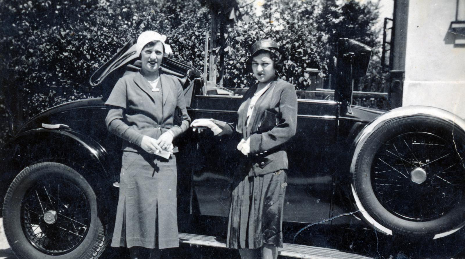 1935, Cserey Zoltán, girls'n'cars, Fortepan #230893