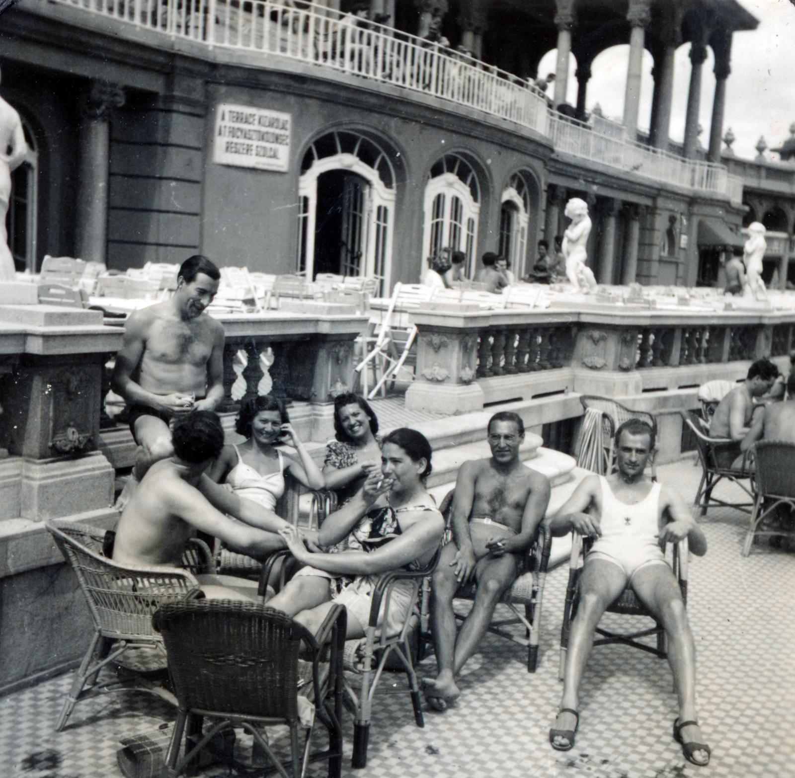 1943, Cserey Zoltán, sunbathe, wicker chair, Fortepan #230984