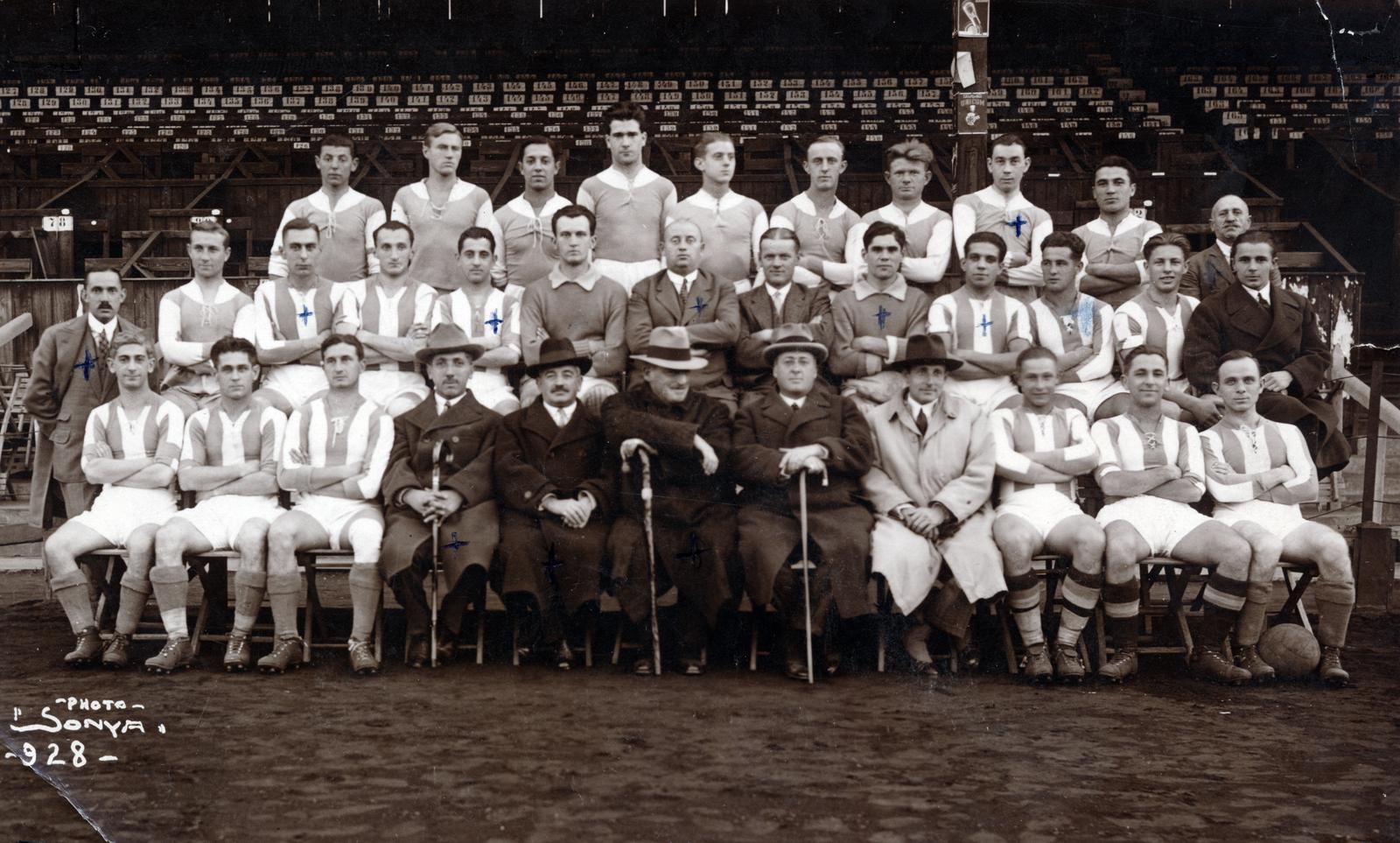 1928, Cserey Zoltán, soccer team, Fortepan #231113