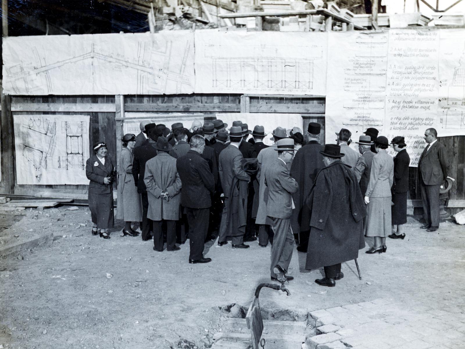 Hungary, Budapest V.,Budapest II., a felvétel a Margit híd 1935. és 1937. közötti kiszélesítésekor, átalakításakor készült., 1935, Bor Dezső, Budapest, blueprints, Fortepan #231316
