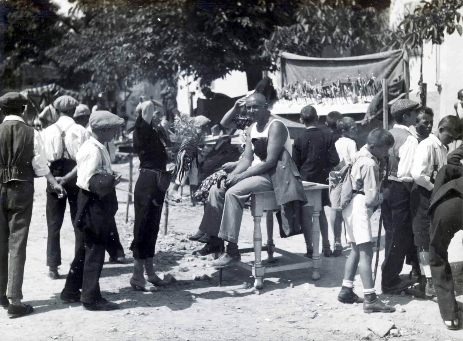 1934, Bor Dezső, fair, shooting-gallery, Fortepan #231348