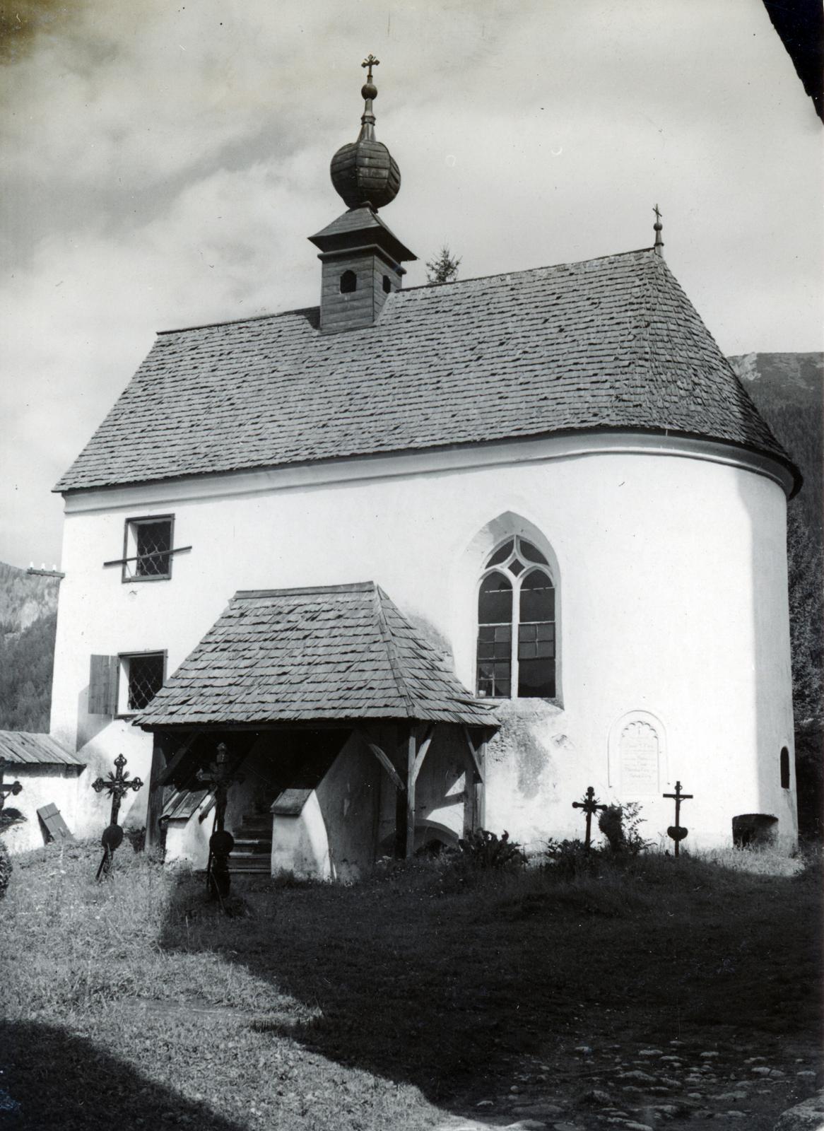 Austria, Tragöß (ekkor önálló, ma a város része), Antoniuskapelle., 1933, Bor Dezső, Fortepan #231414