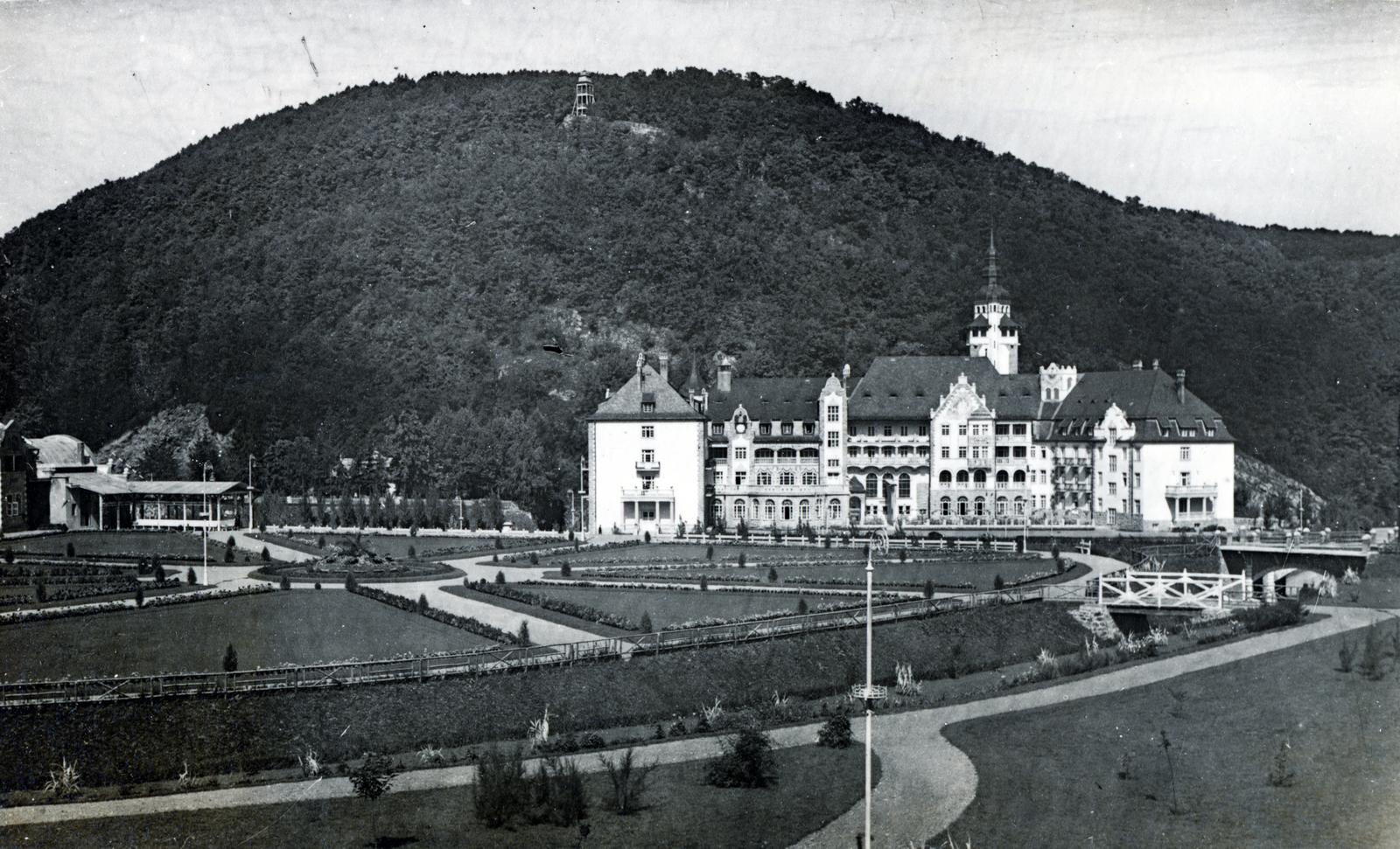 Hungary, Miskolc, Palotaszálló a park felől., 1931, Bor Dezső, Fortepan #231433