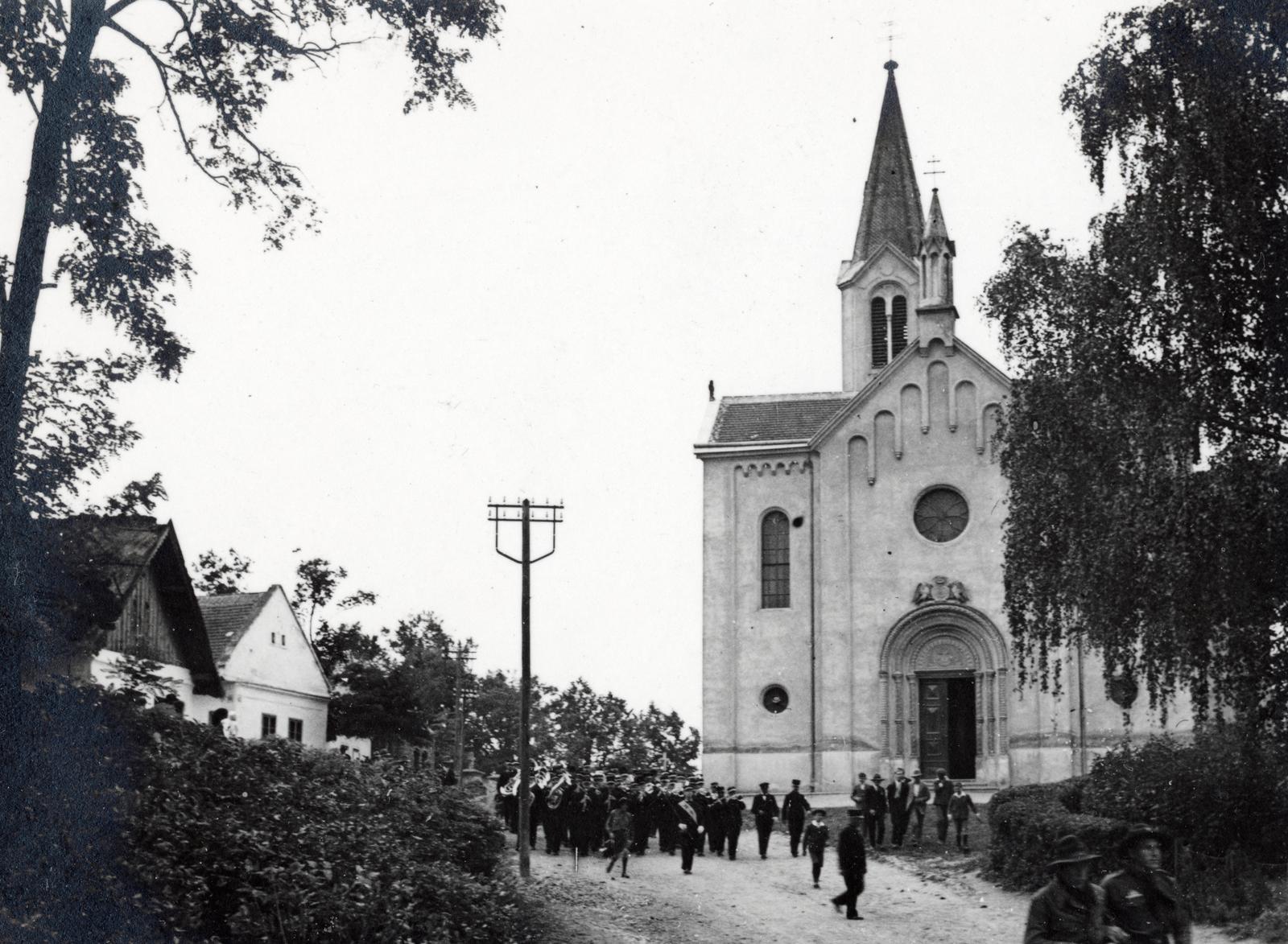 Hungary, Nagycenk, Széchenyi tér, Szent István király-templom., 1931, Bor Dezső, church, Fortepan #231439