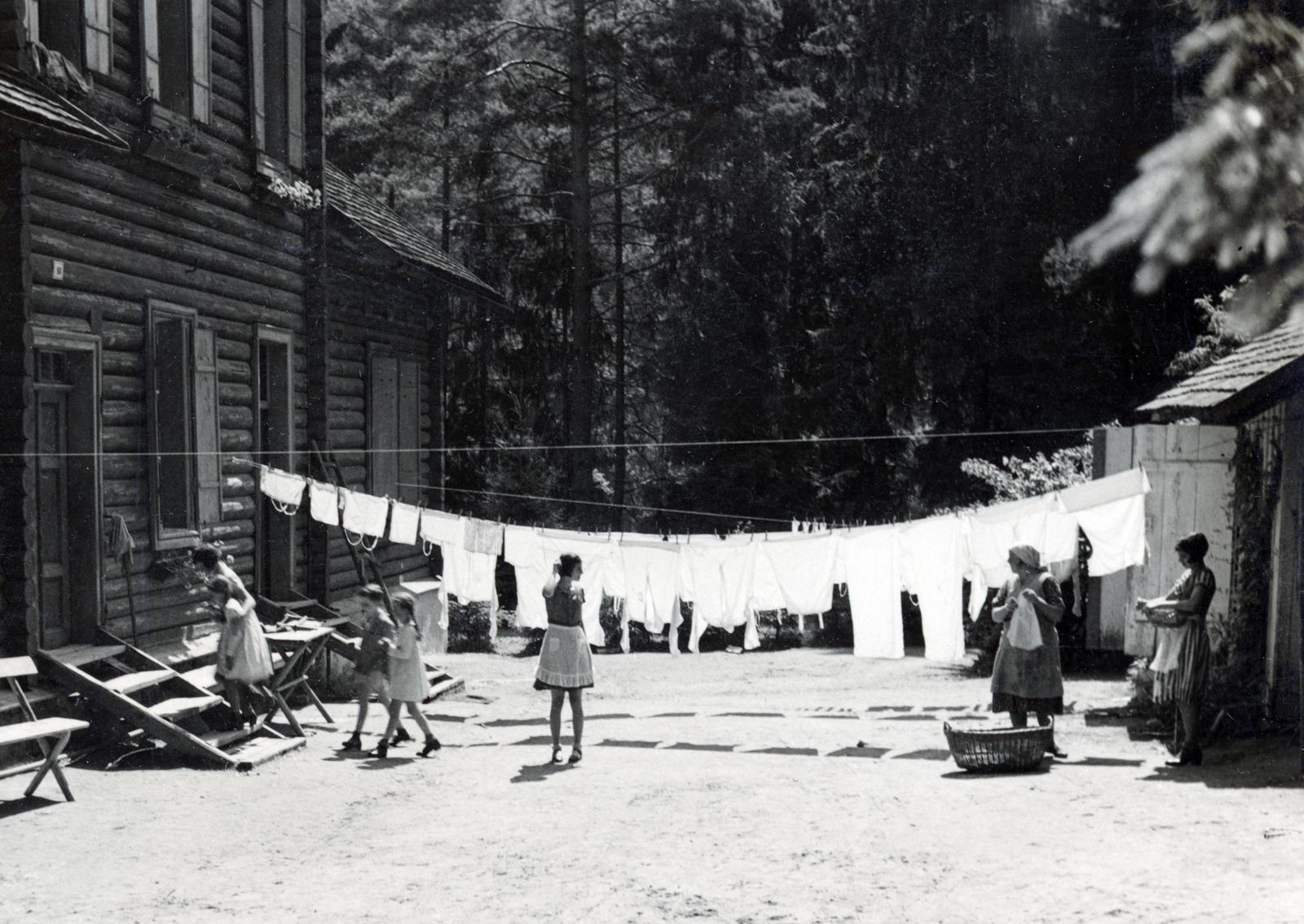 1933, Bor Dezső, hanging clothes, Fortepan #231450