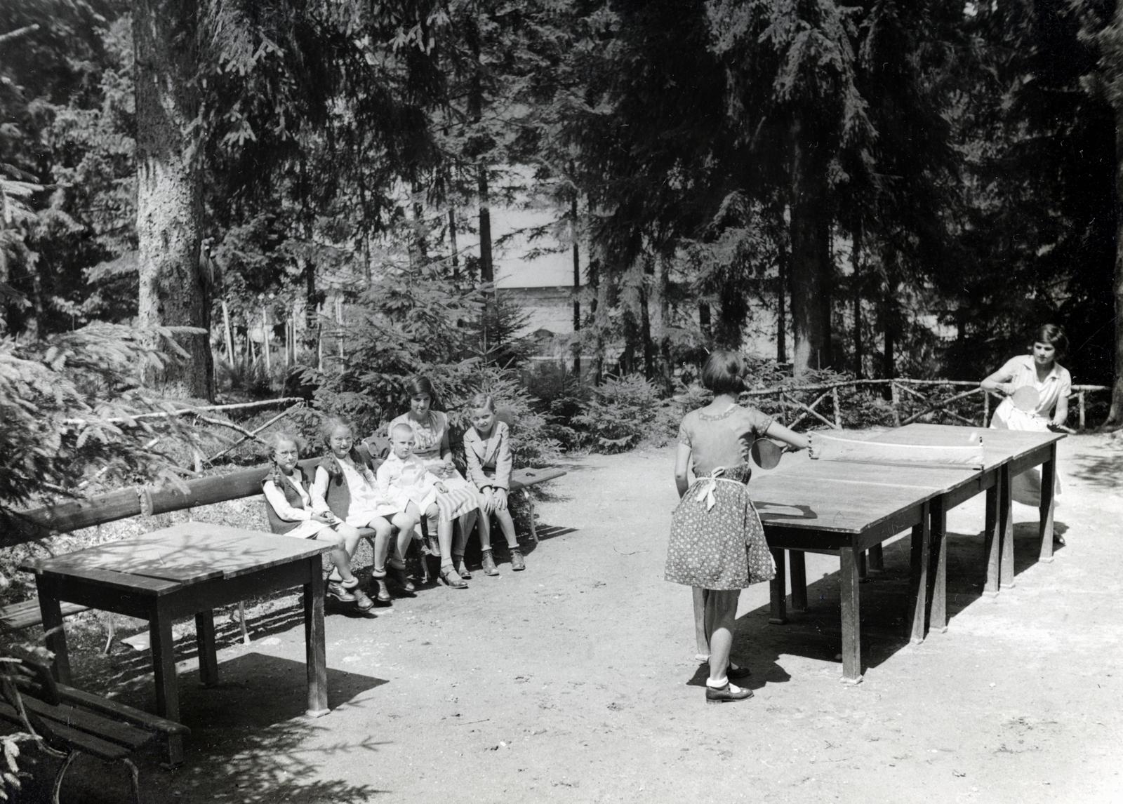 1933, Bor Dezső, table tennis table, Fortepan #231451