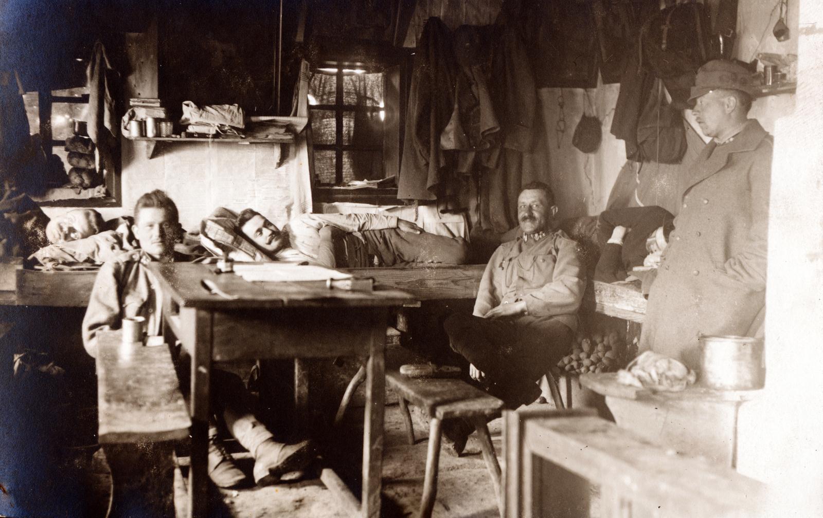 1916, Bor Dezső, soldier, relaxation, First World War, berth, Fortepan #231465