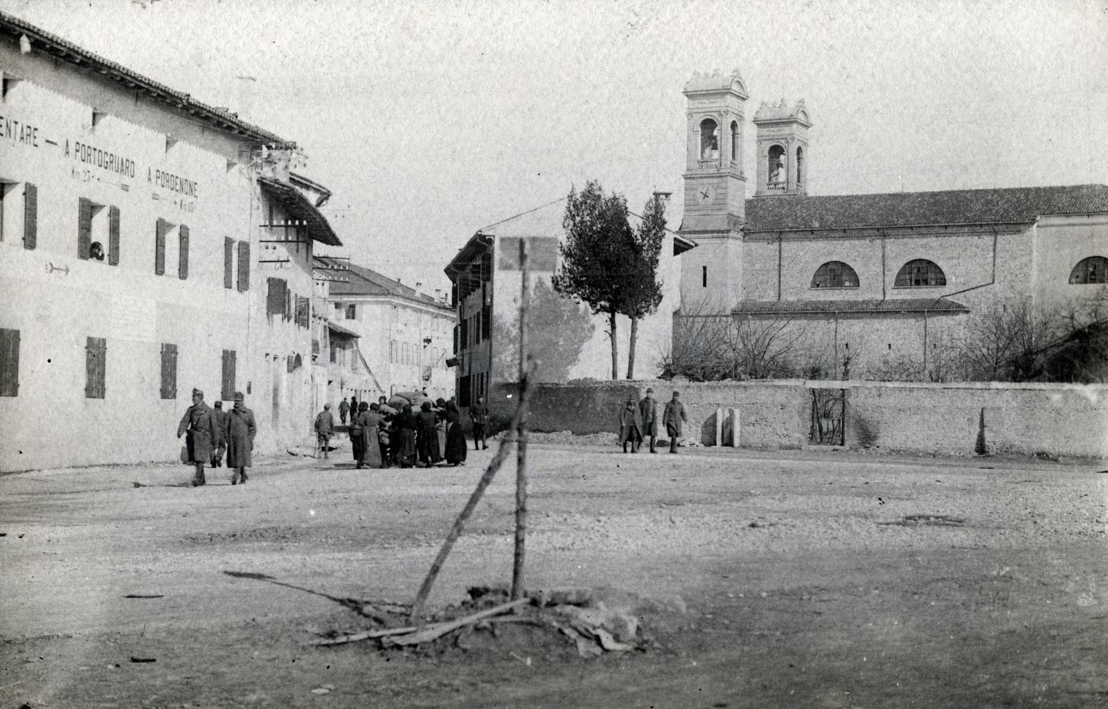 Italy, Via Risorgimento, Parrocchia della Santa Croce e della Beata Vergine del Rosario., 1918, Bor Dezső, church, Fortepan #231489