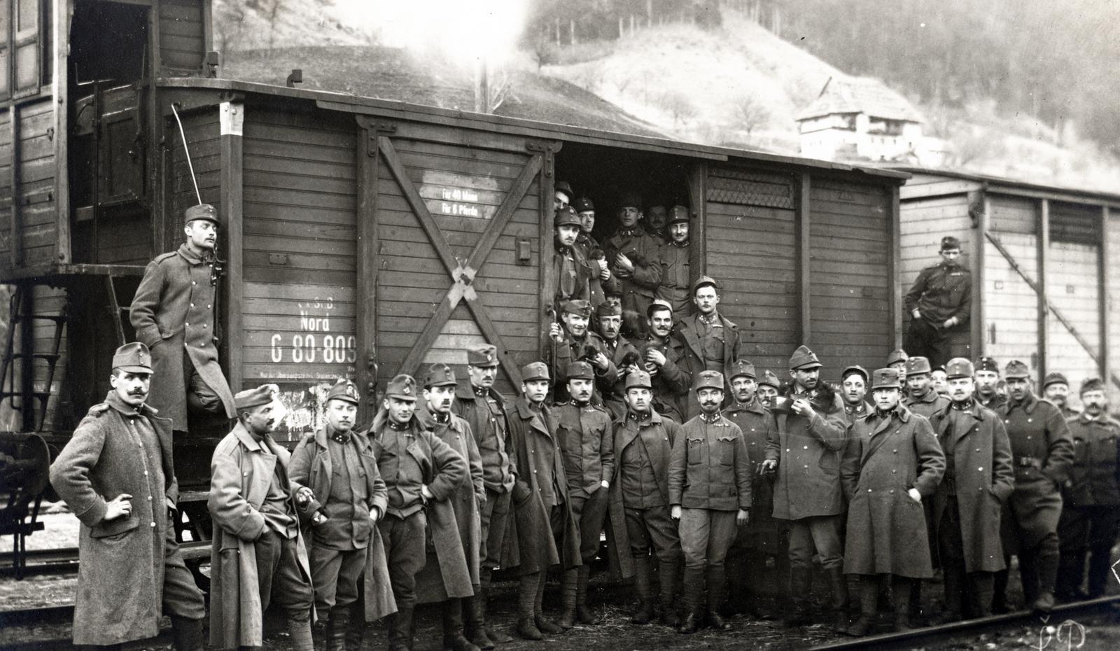 1918, Bor Dezső, military, First World War, coach, Fortepan #231496