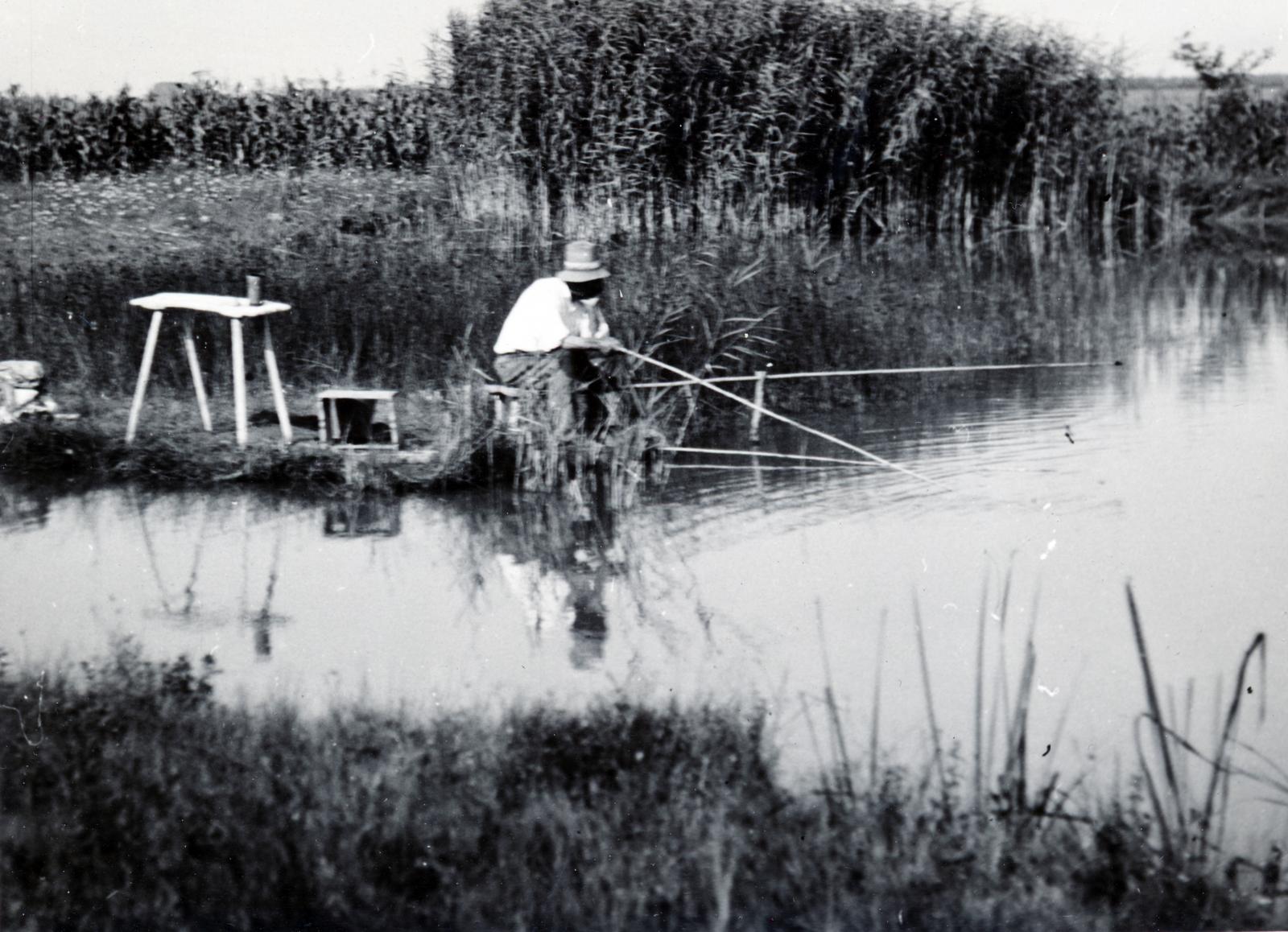 1941, Bor Dezső, horgászat, Fortepan #231637