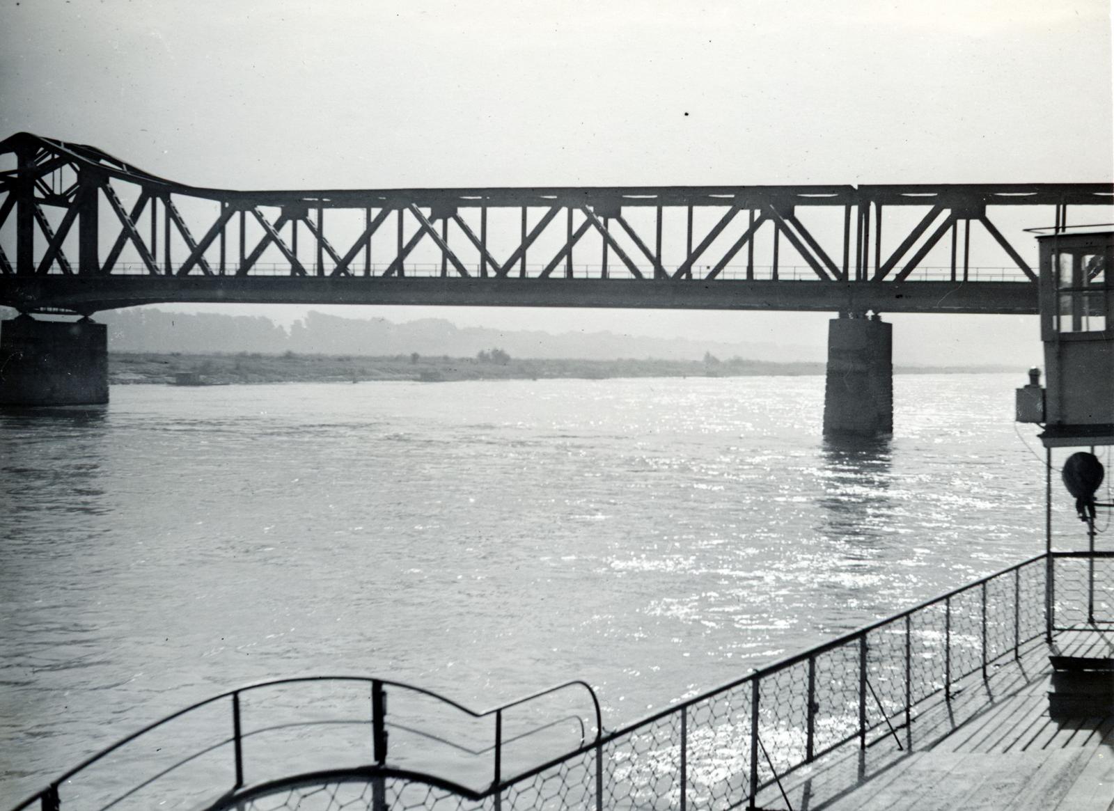 Austria, Vienna, Stadlauer Ostbahnbrücke / Stadlauer Brücke, vasúti híd a Duna felett., 1933, Bor Dezső, Fortepan #231737