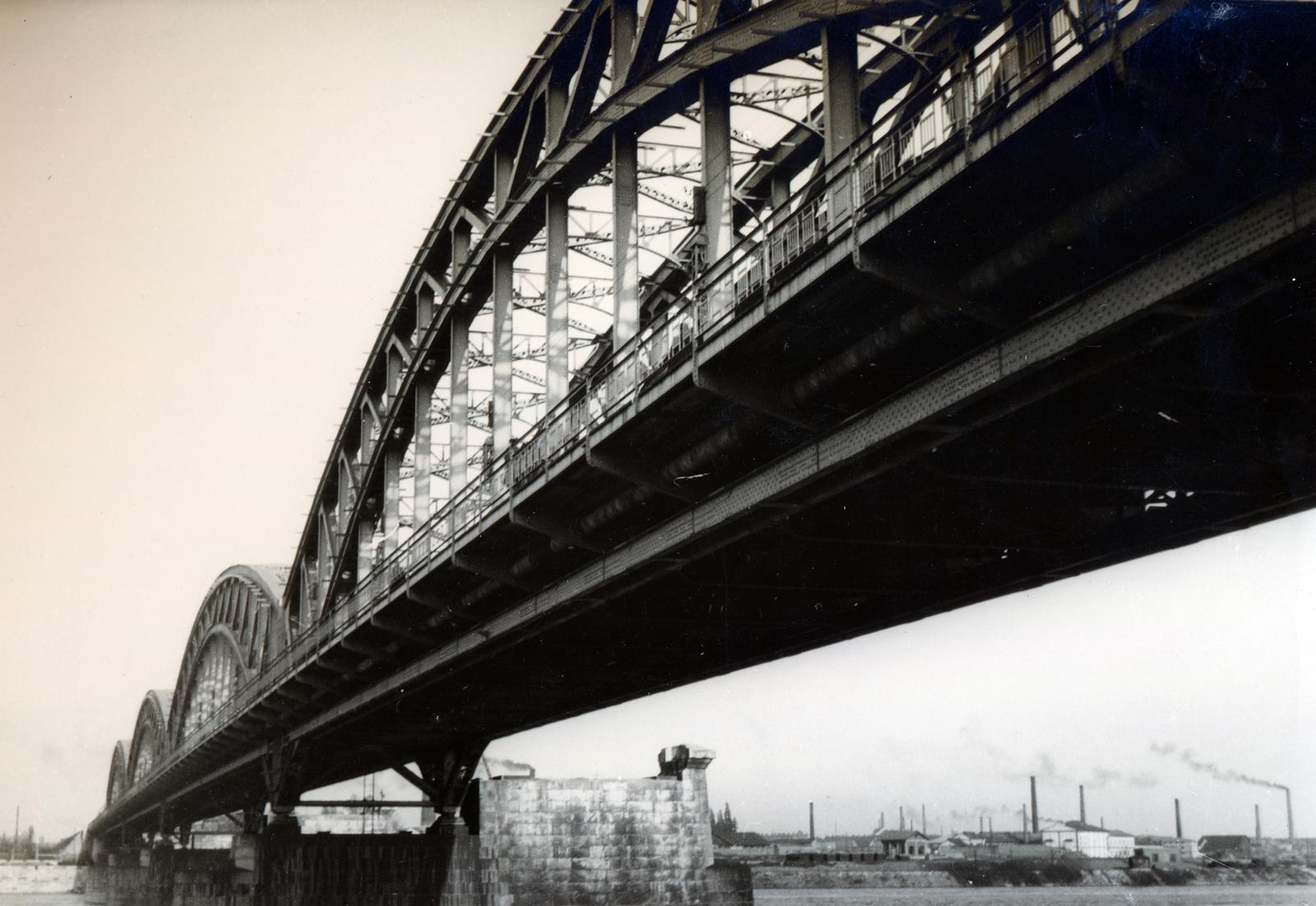 1936, Bor Dezső, vasúti híd, Fortepan #231887
