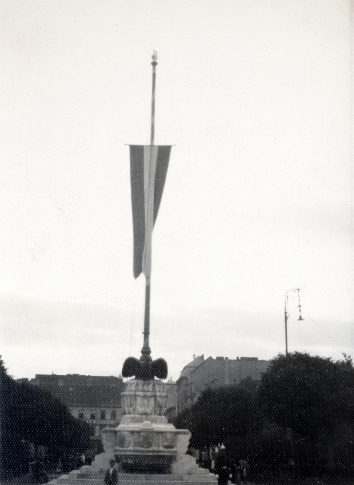 1938, Bor Dezső, zászlórúd, Fortepan #231927