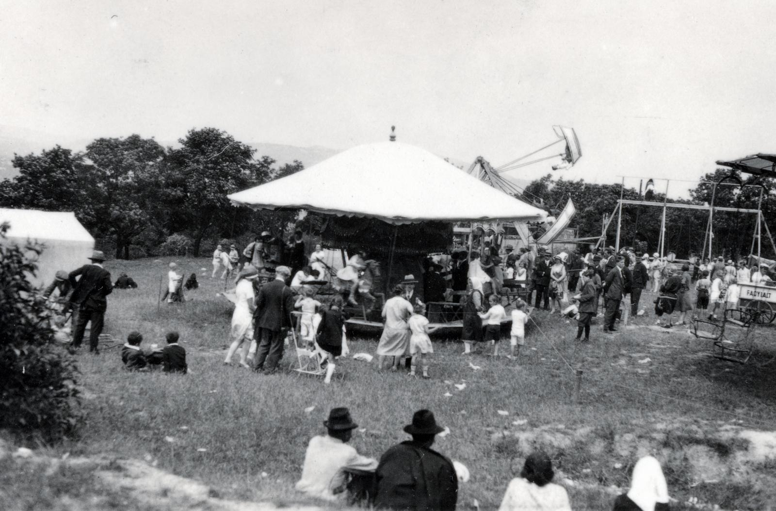 1935, Bor Dezső, carousel, swing-boat, Fortepan #231931