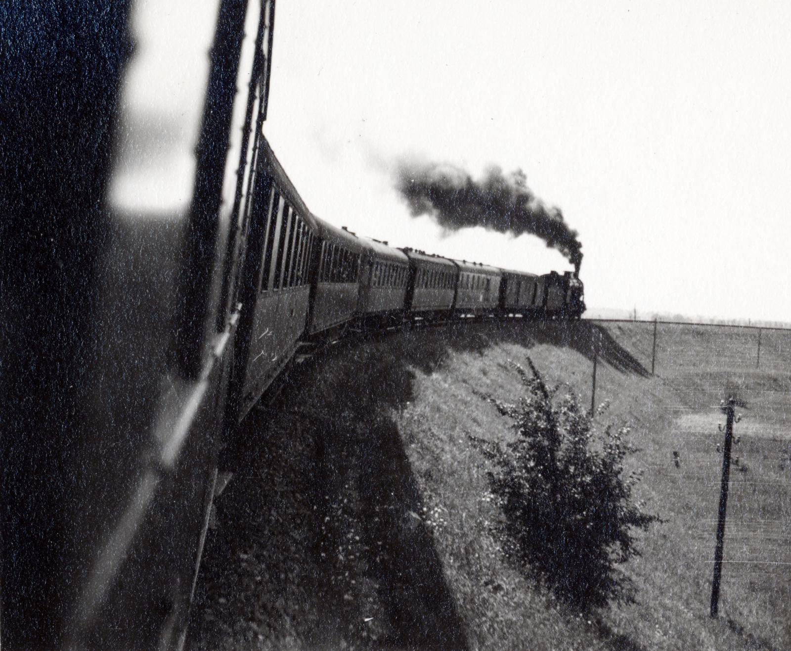 1935, Bor Dezső, railway, steam locomotive, smoke, Fortepan #232014