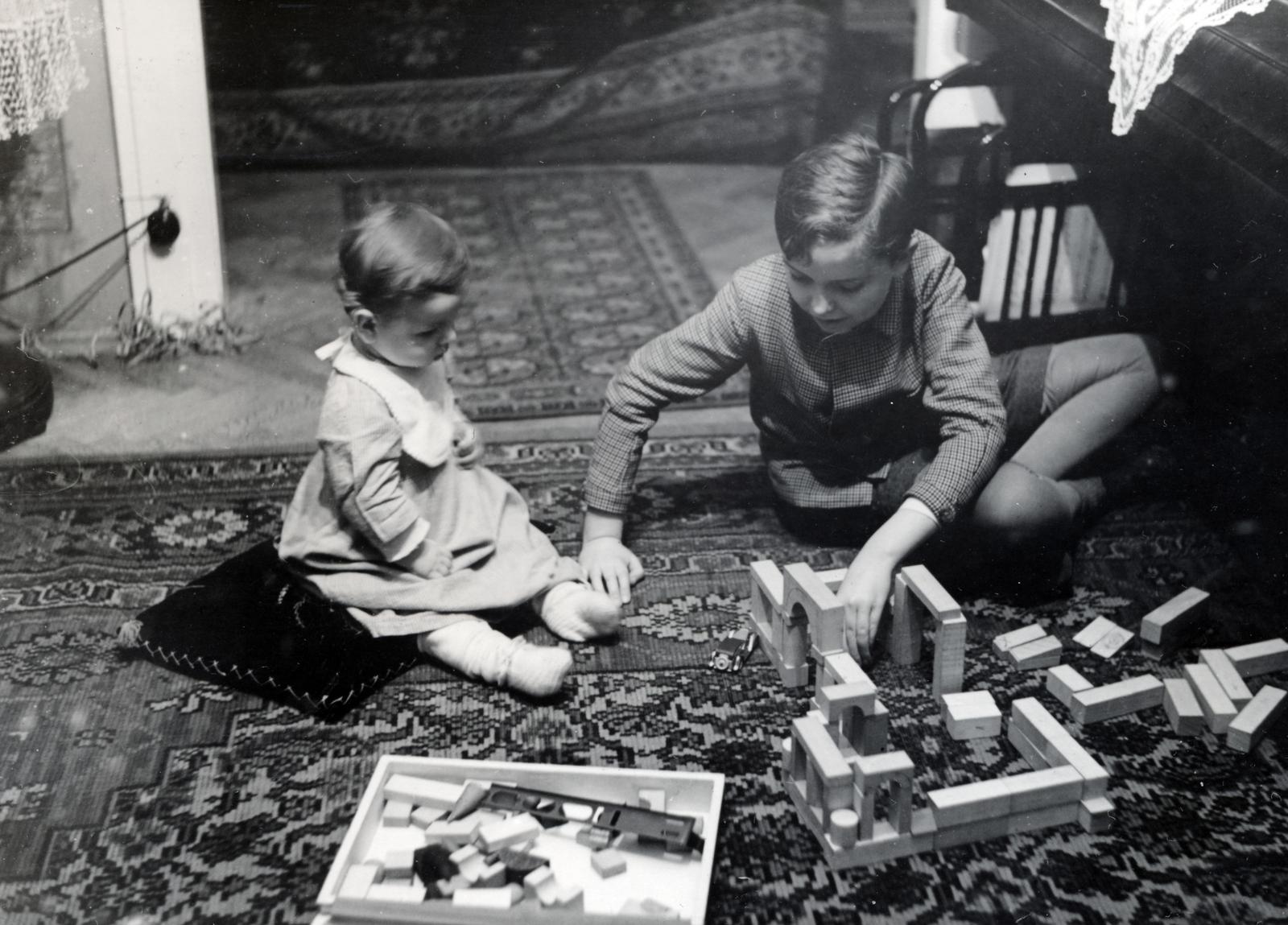 1934, Bor Dezső, brothers, kids, Fortepan #232238