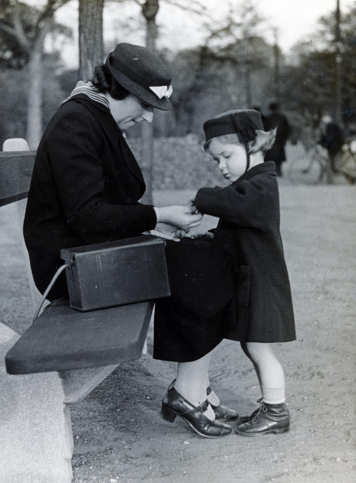 1935, Bor Dezső, mother, girl, Fortepan #232246