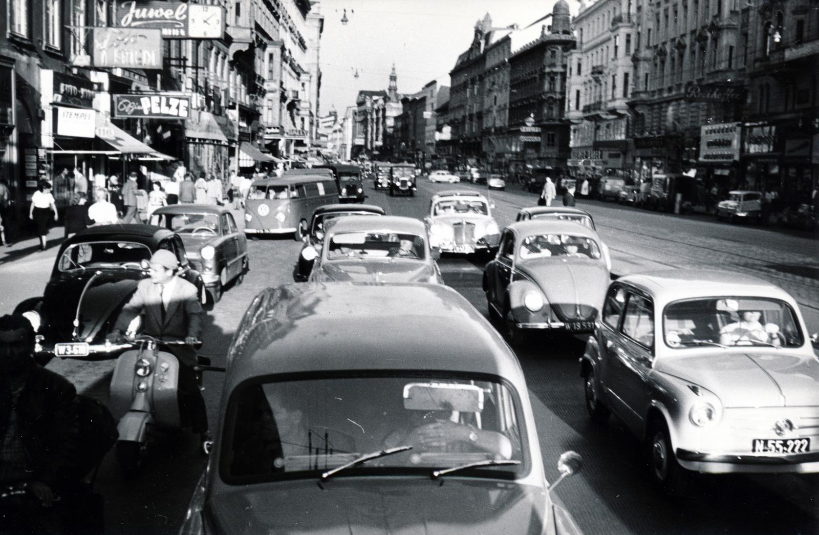 1960, Gara Andor, scooter, Volkswagen Beetle, Fortepan #232614
