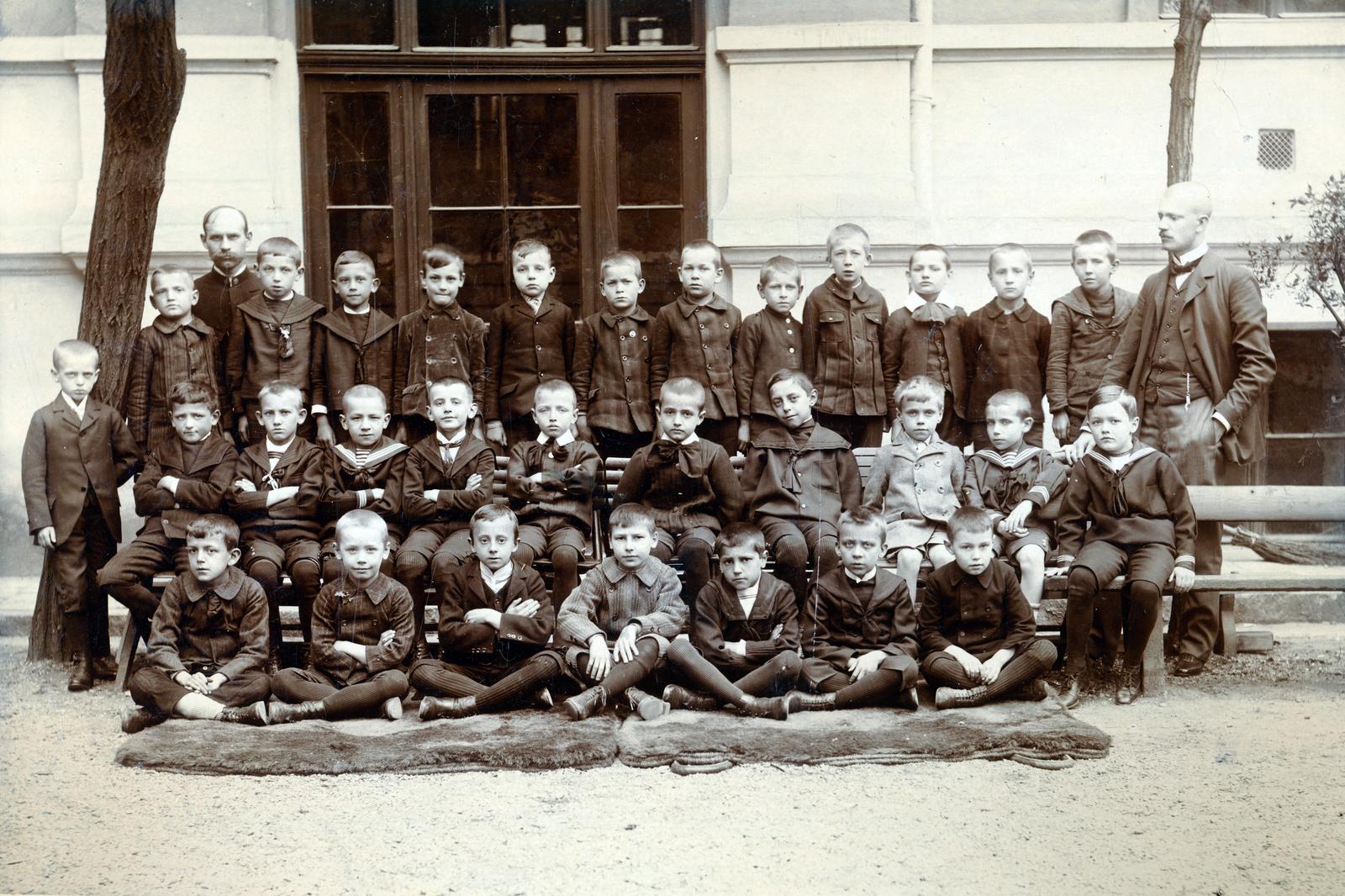 1913, Kalmár Nándor, class photo, Fortepan #232667