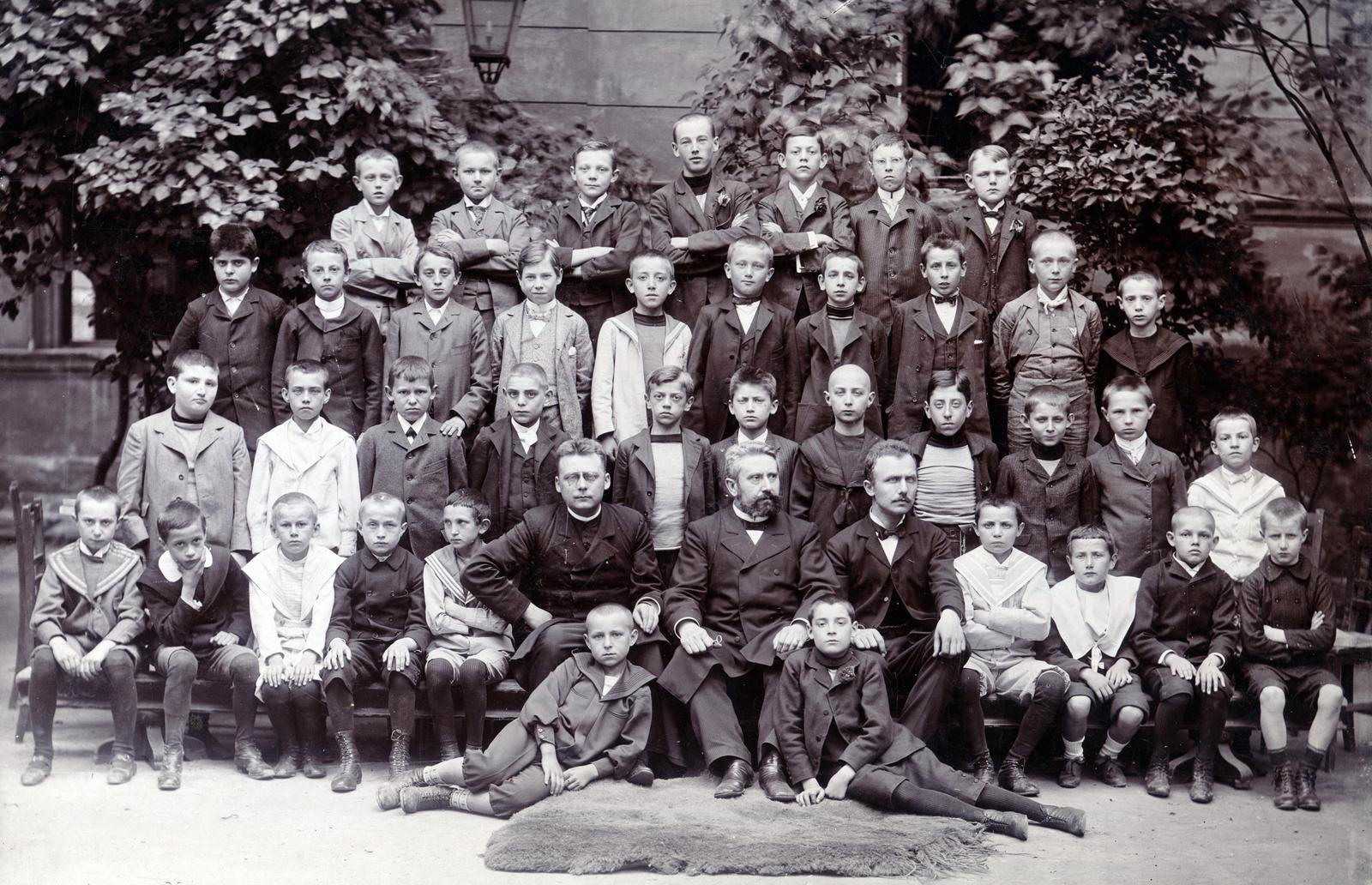 1914, Kalmár Nándor, class photo, Fortepan #232669