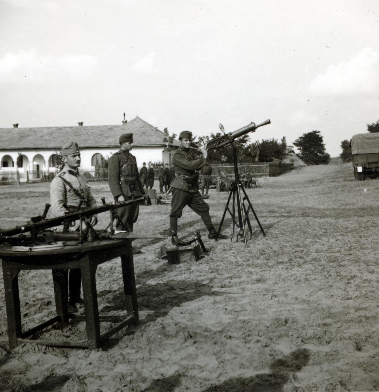 1940, Tordai György, Schwarzlose-brand, machine gun, Fortepan #232764