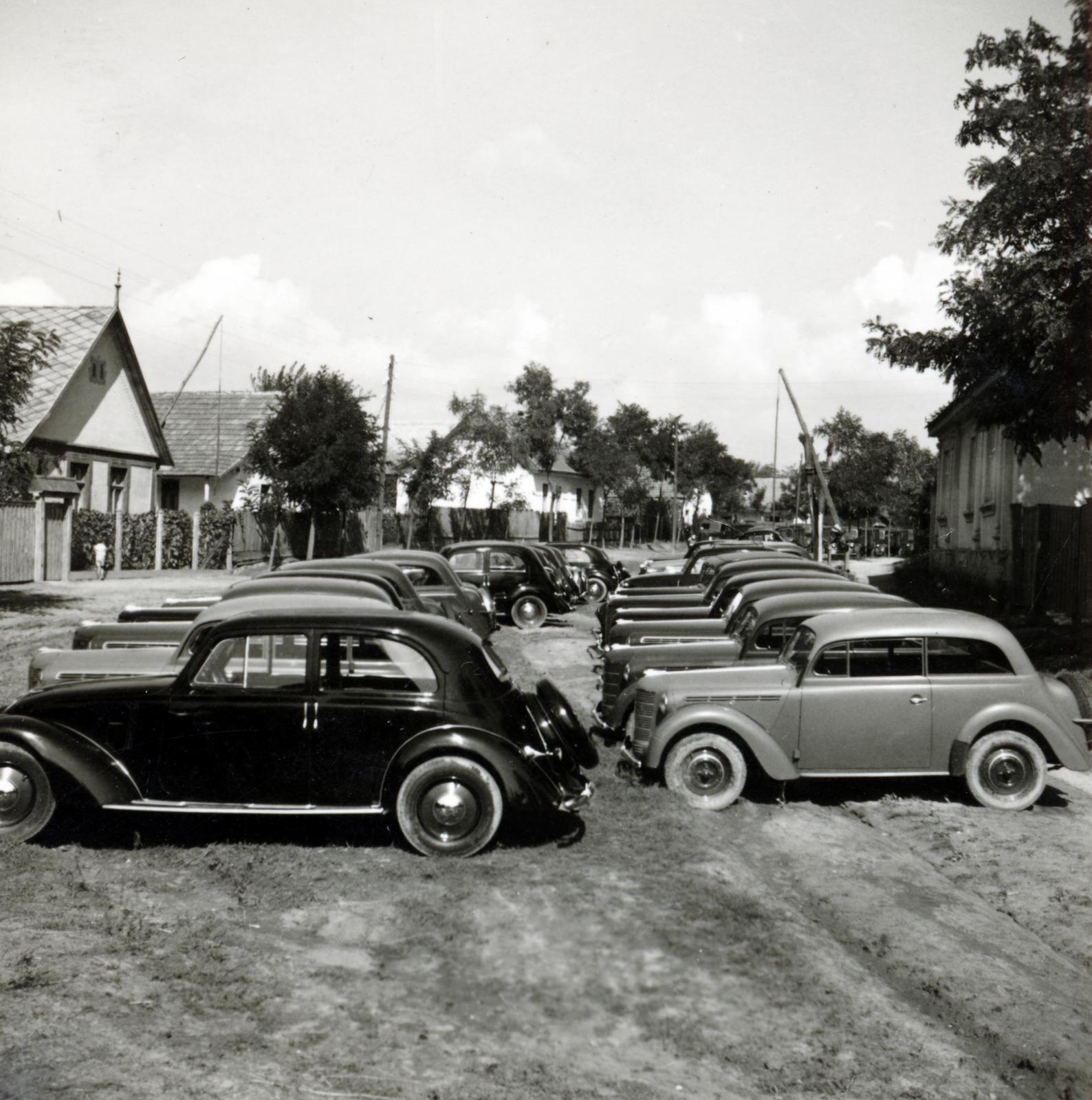 1940, Tordai György, shadoof, automobile, Fortepan #232767