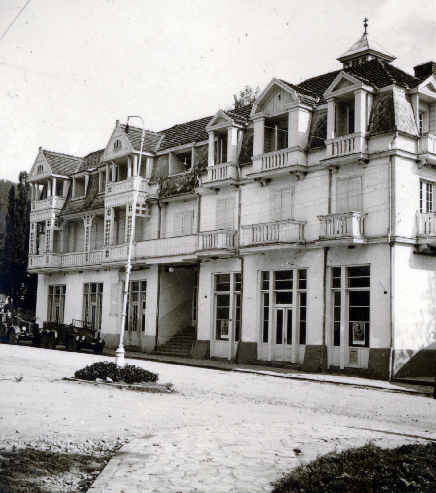 Románia,Erdély, Szováta, Szovátafürdő., 1940, Tordai György, Horthy Miklós-ábrázolás, Fortepan #232824