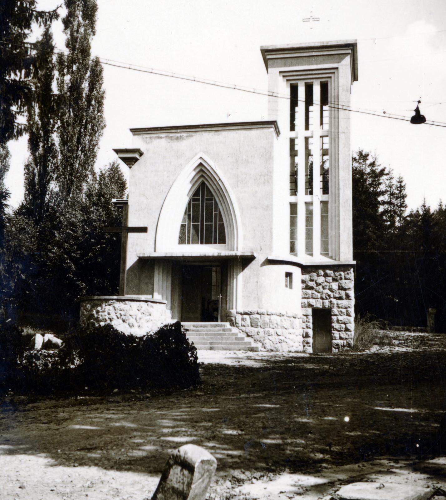 Romania,Transylvania, Sovata, Szovátafürdő, fürdőtelepi Jézus Szíve római katolikus kápolna., 1940, Tordai György, Fortepan #232825