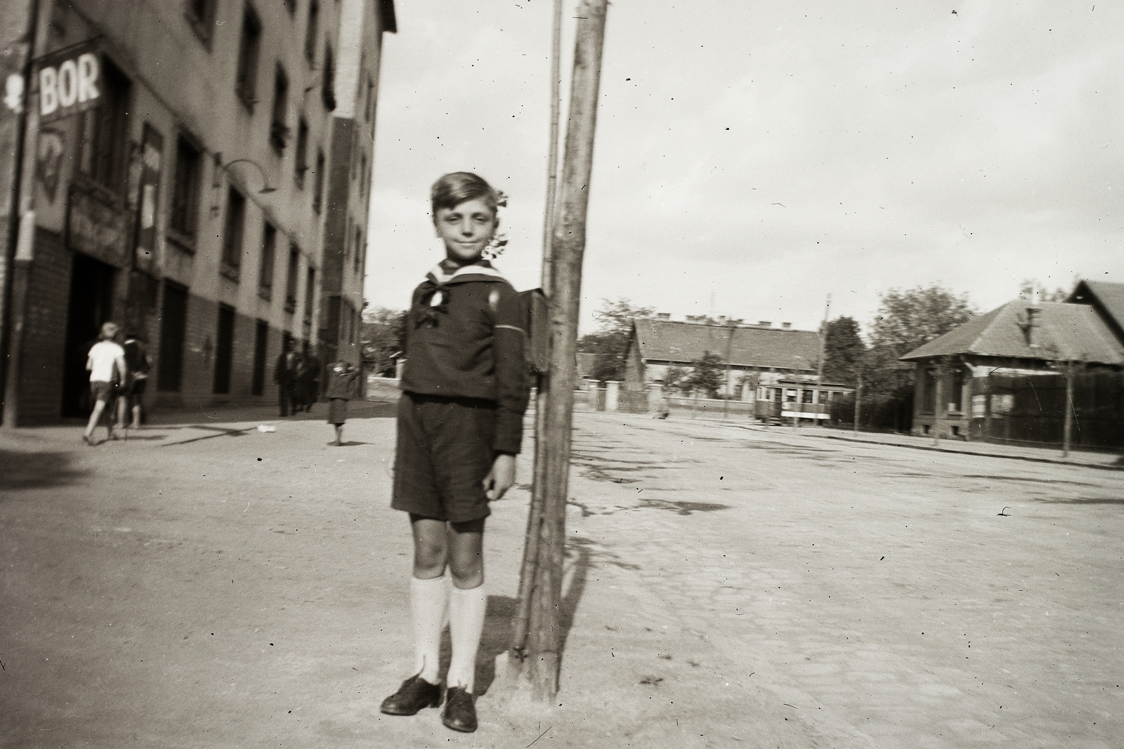 Magyarország, Budapest VIII., Stróbl Alajos utca a Százados út felől a Hungária körút felé nézve., 1941, Fortepan/Album002, képzőművészet, villamos, Budapest, Fortepan #23290