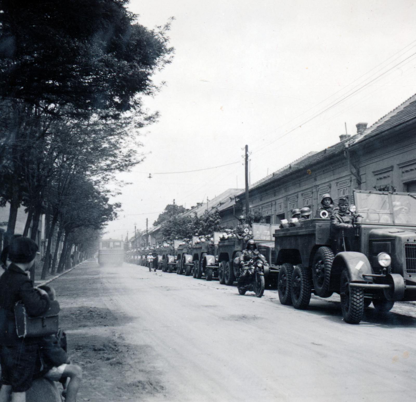 1940, Tordai György, military vehicle, Fortepan #232928
