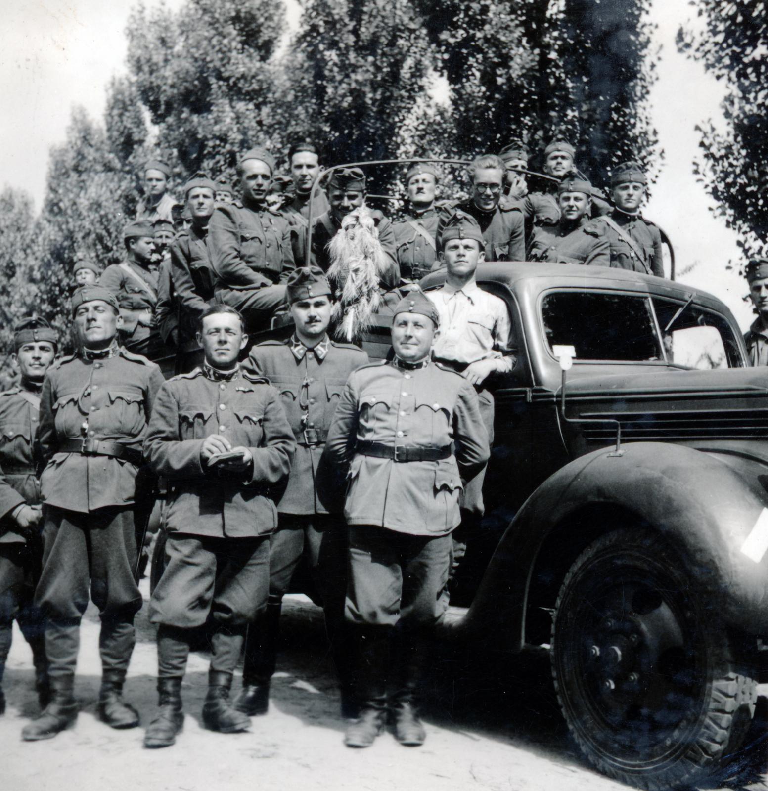 1940, Tordai György, military vehicle, Fortepan #233015