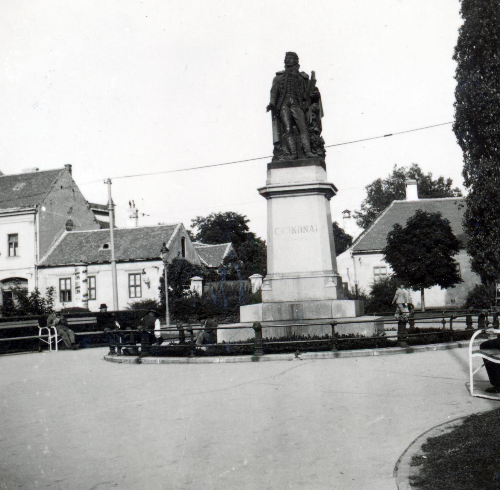 1940, Tordai György, sculpture, Mihály Csokonai Vitéz-portrayal, Fortepan #233054