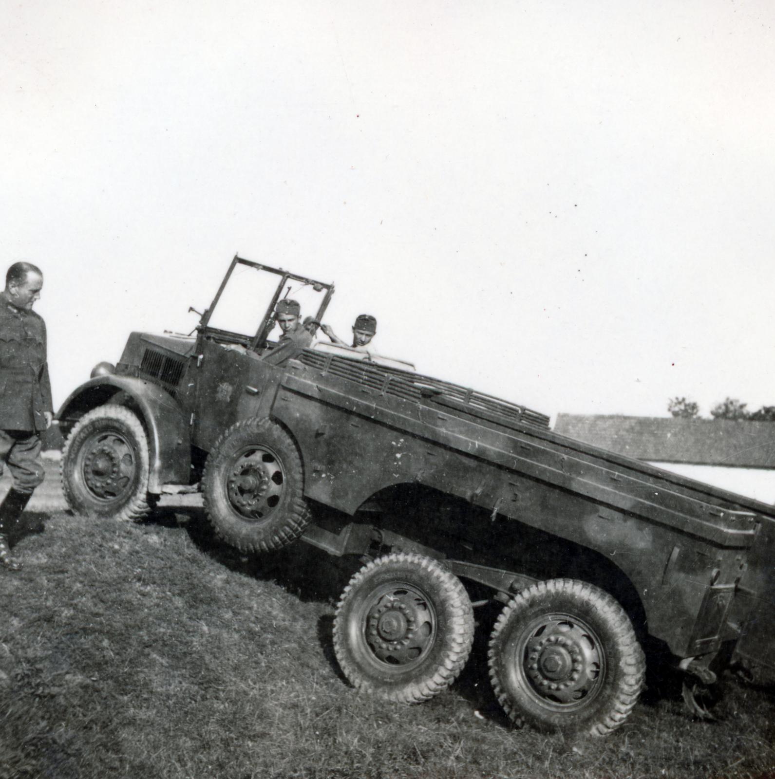 1940, Tordai György, military vehicle, Fortepan #233081