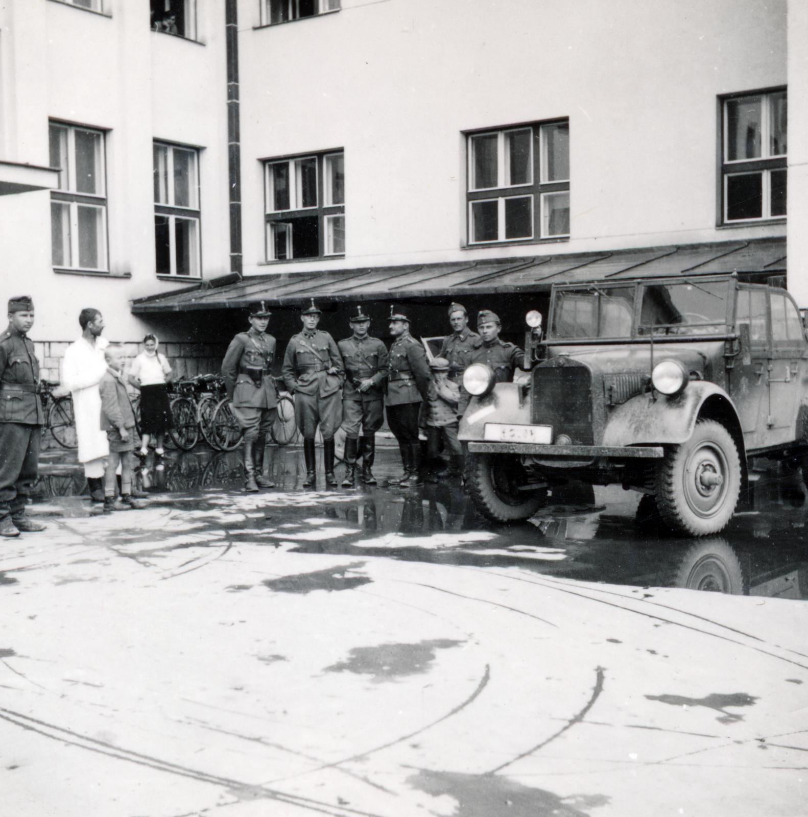 1940, Tordai György, military vehicle, Fortepan #233083