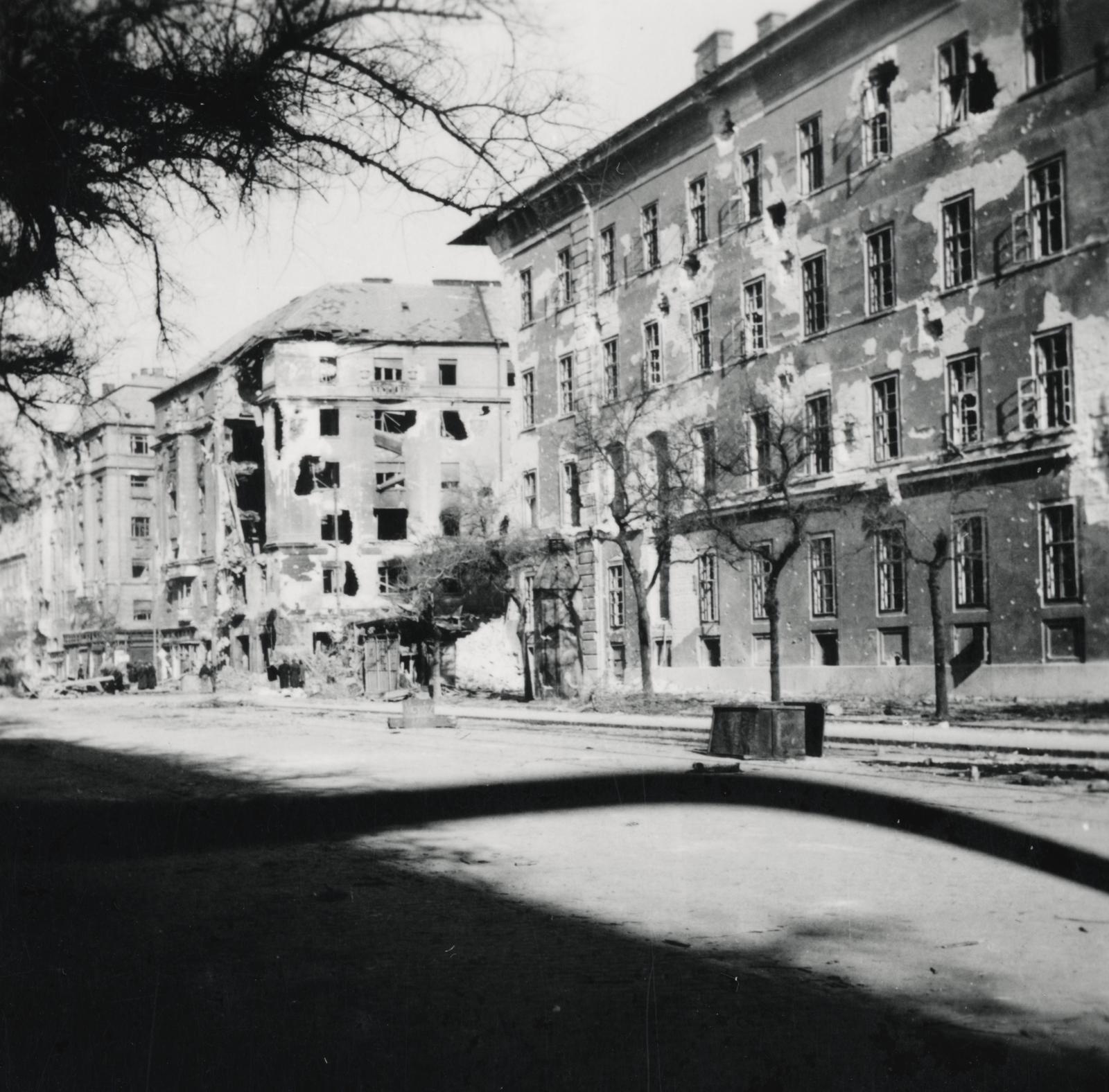 1956, Pálos Ágnes, épületkár, Fortepan #233238