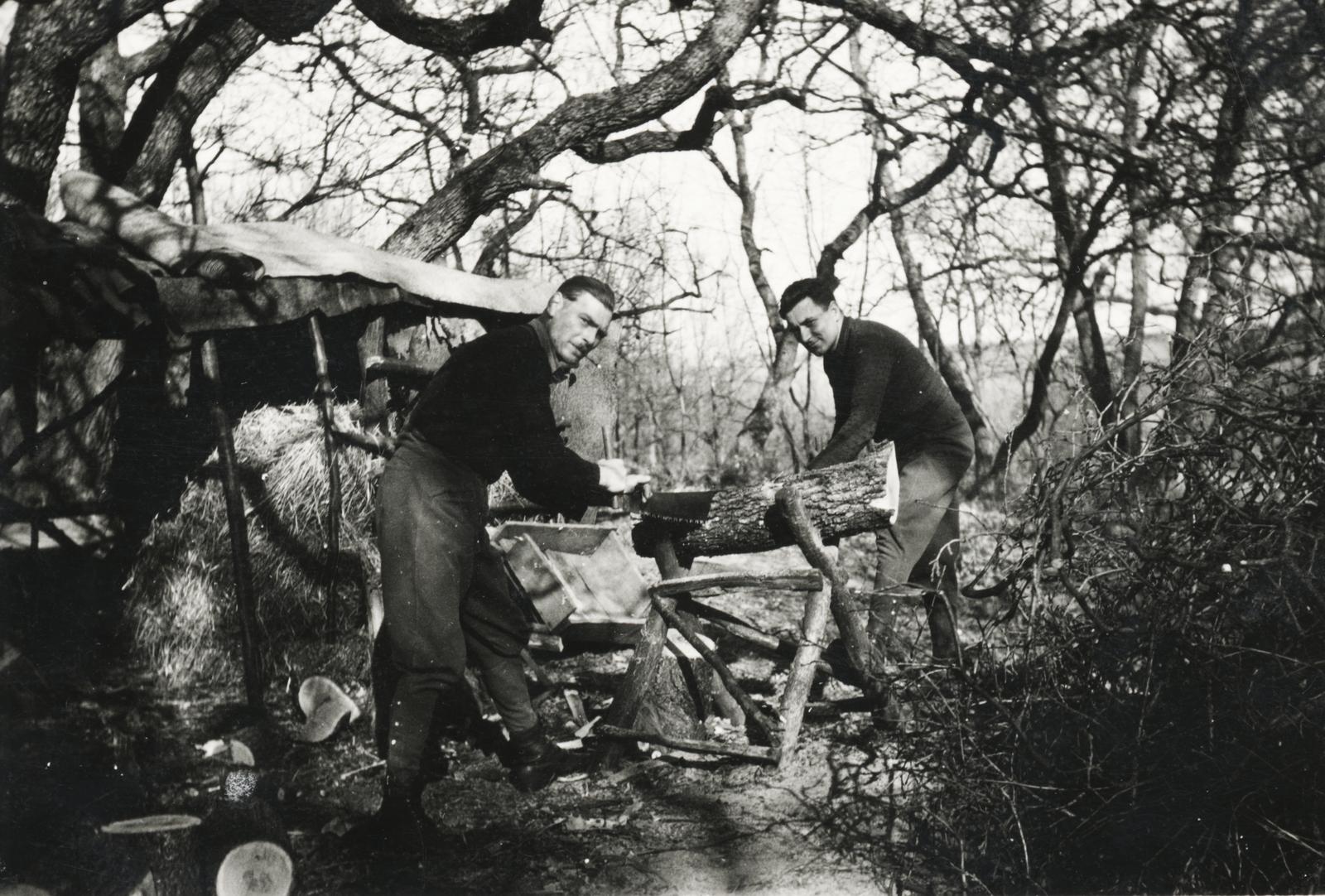 1943, Pálos Ágnes, saw-buck, Fortepan #233256