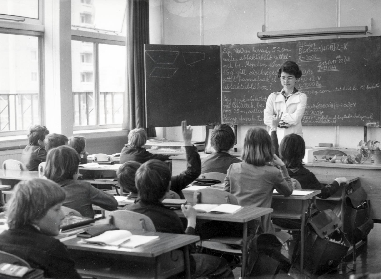 1969, Fortepan/Album088, teacher, classroom, board, Fortepan #233548
