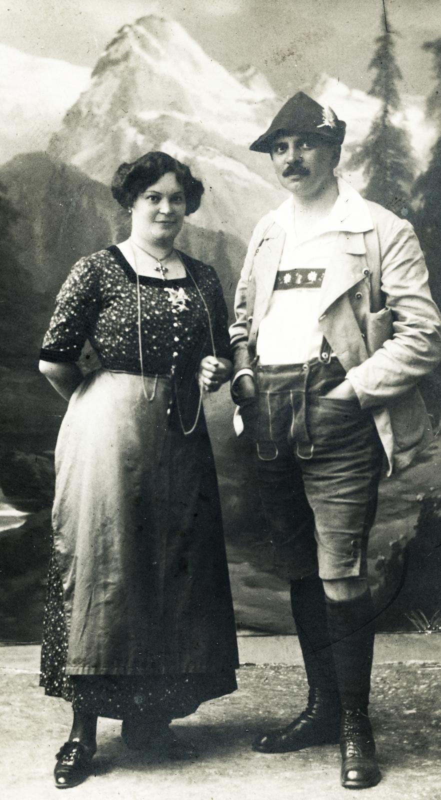 1922, Brogyáni Jenő, man and woman, Fortepan #233587