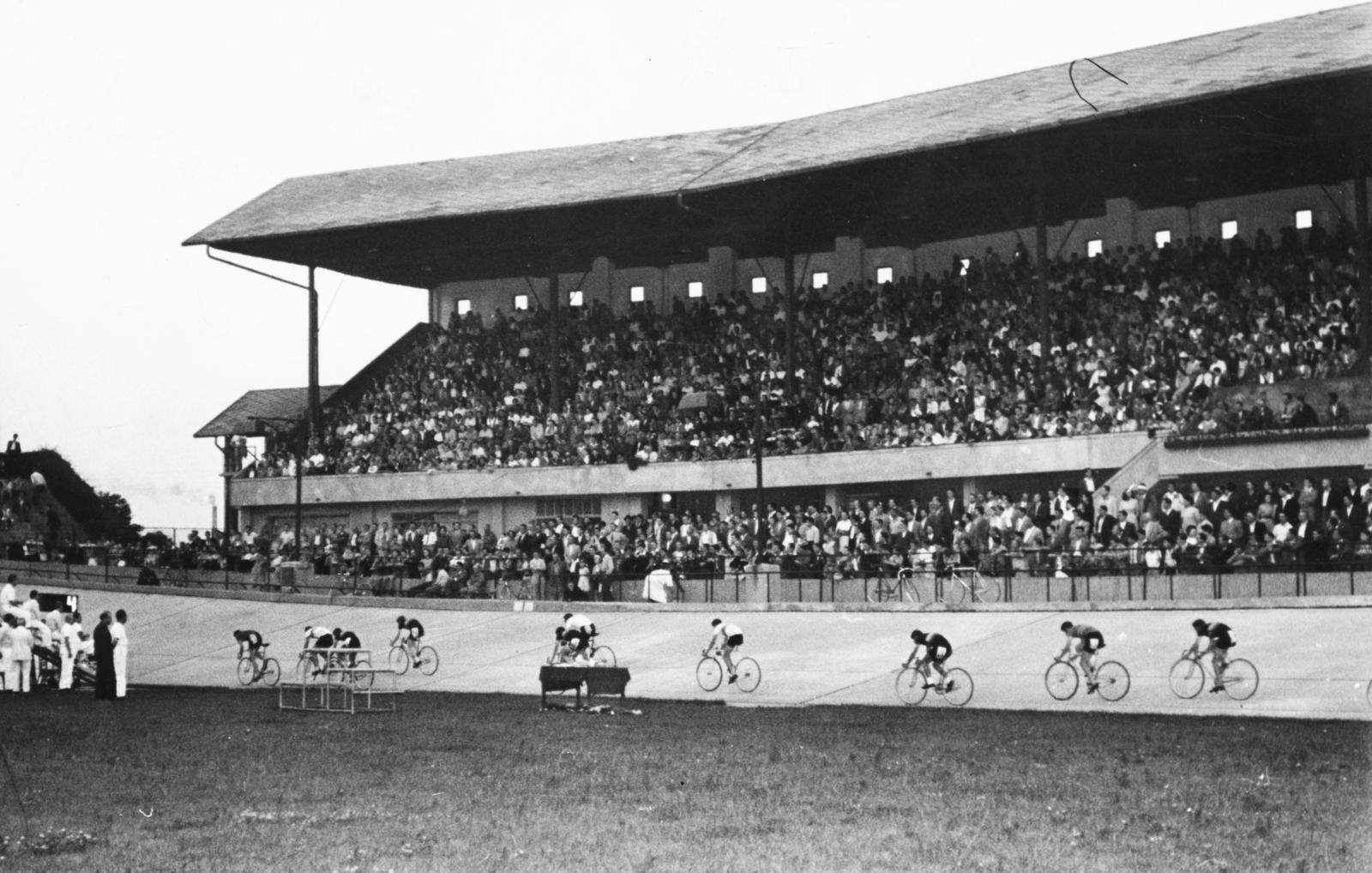 1951, Thaly Gergely, velodrome, Fortepan #233640
