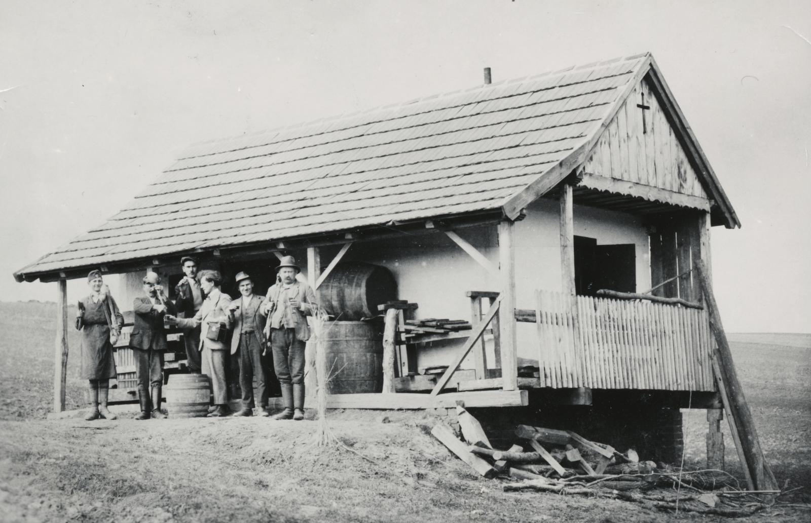 1938, Büki család, lopótök, hordó, italozás, Fortepan #233713