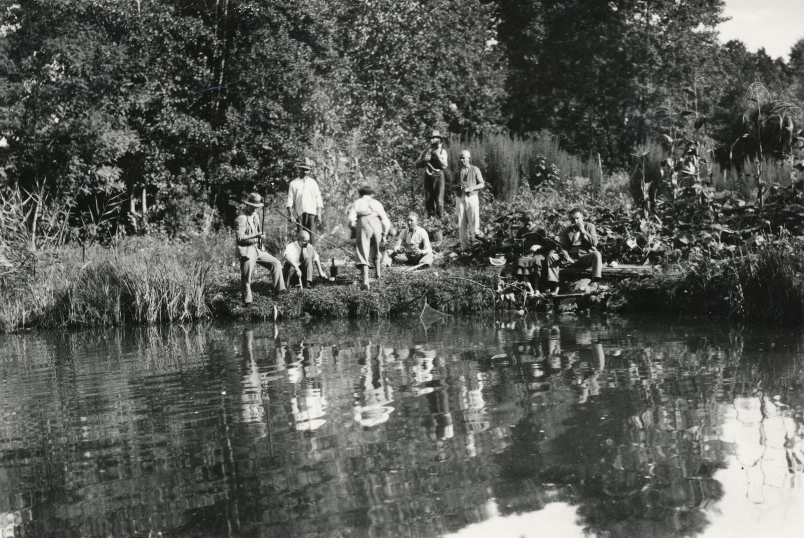 1938, Büki család, tükröződés, tó, Fortepan #233715