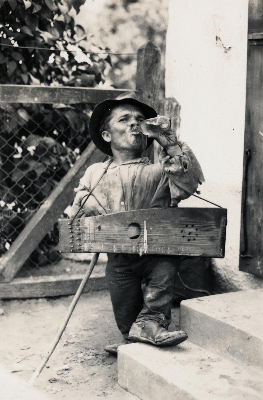1938, Büki család, dwarfism, zither, Fortepan #233730